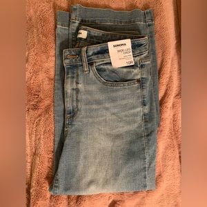 Misses Wide Leg Crop High Rise Jeans